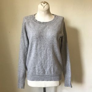 Apt. 9 100% Cashmere Crewneck Pullover Sweater Jumper Sweatshirt Heather Grey S